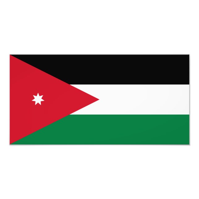 Jordanien - jordanische Flagge Fotodruck (Vorne)