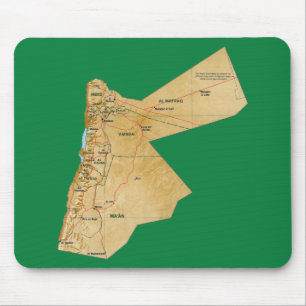 Jordanien-Karte Mousepad