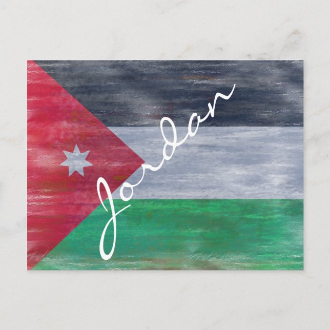 Jordanien leidet unter jordanischer Flagge Postkarte (Vorderseite)