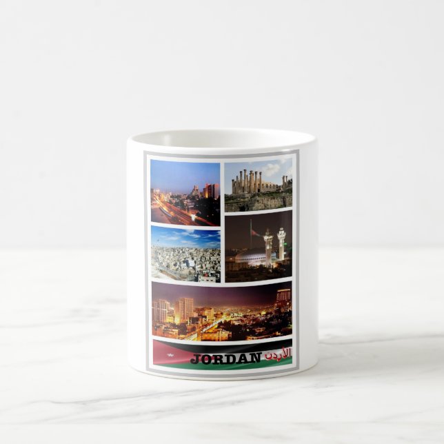 Jordanien - Mosaik Kaffeetasse (Mittel)