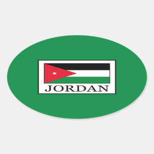 Jordanien Ovaler Aufkleber