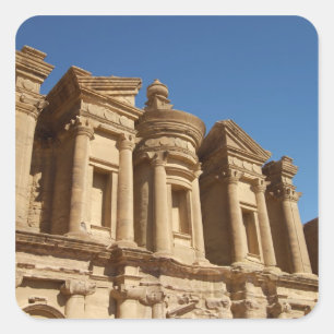 Jordanien, Petra, Das Kloster, Al Deir. 2 Quadratischer Aufkleber