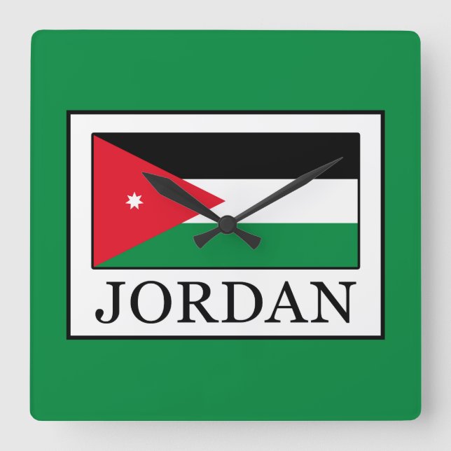 Jordanien Quadratische Wanduhr (Vorderseite)