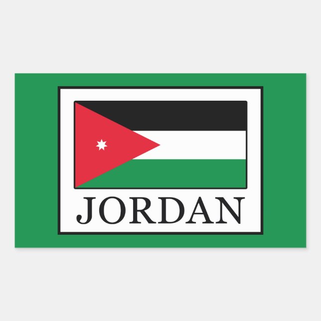 Jordanien Rechteckiger Aufkleber (Vorderseite)