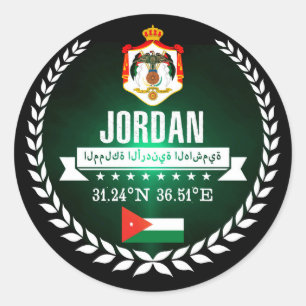 Jordanien Runder Aufkleber