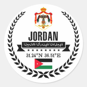 Jordanien Runder Aufkleber