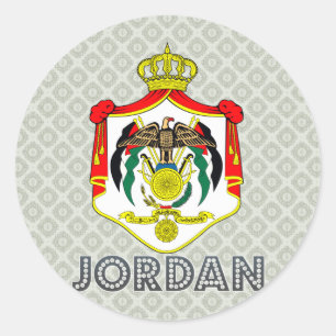 Jordanien-Wappen Runder Aufkleber