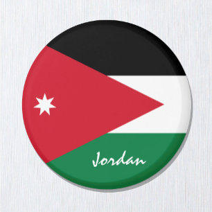 Jordanienflagge & Jordanien - Urlaub/Sport-Fans Magnet