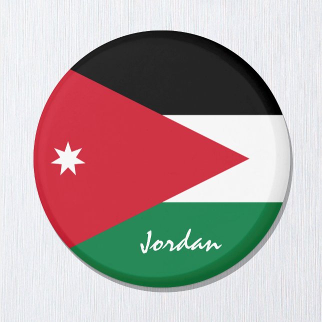 Jordanienflagge & Jordanien - Urlaub/Sport-Fans Magnet (Von Creator hochgeladen)