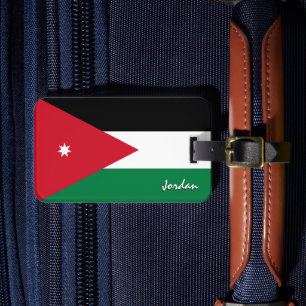Jordanienflagge, patriotische jordanische Flagge Gepäckanhänger