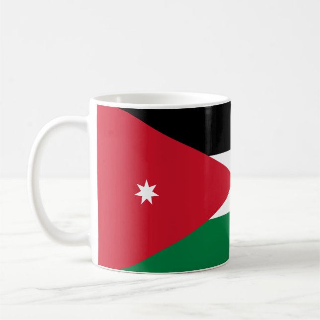 Jordanienflagge-Tasse Kaffeetasse (Links)