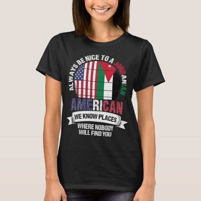 Jordanier American know Places Country Jordan Flag T-Shirt (Vorderseite)
