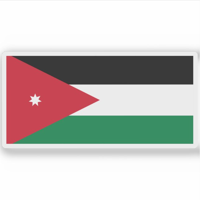 jordanische Flagge Aufkleber (Vorderseite)