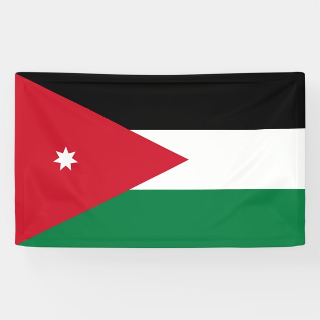 jordanische Flagge Banner (Horizontal)