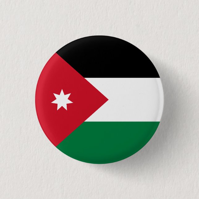jordanische Flagge Button (Vorderseite)
