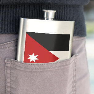 Jordanische Flagge Flachmann