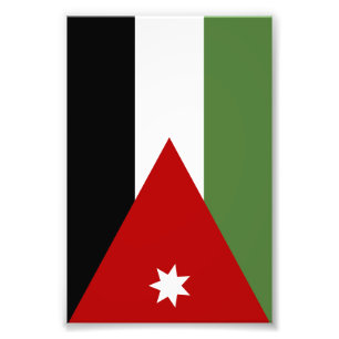 Jordanische Flagge Fotodruck