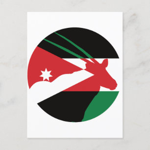 jordanische Flagge für Arabien Postkarte