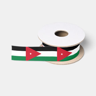 Jordanische Flagge & Jordanien Reise, Urlaub/Sport Satinband
