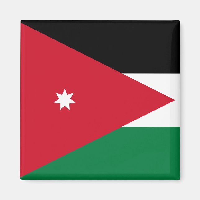 jordanische Flagge Magnet (Vorne)