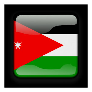 jordanische Flagge Poster