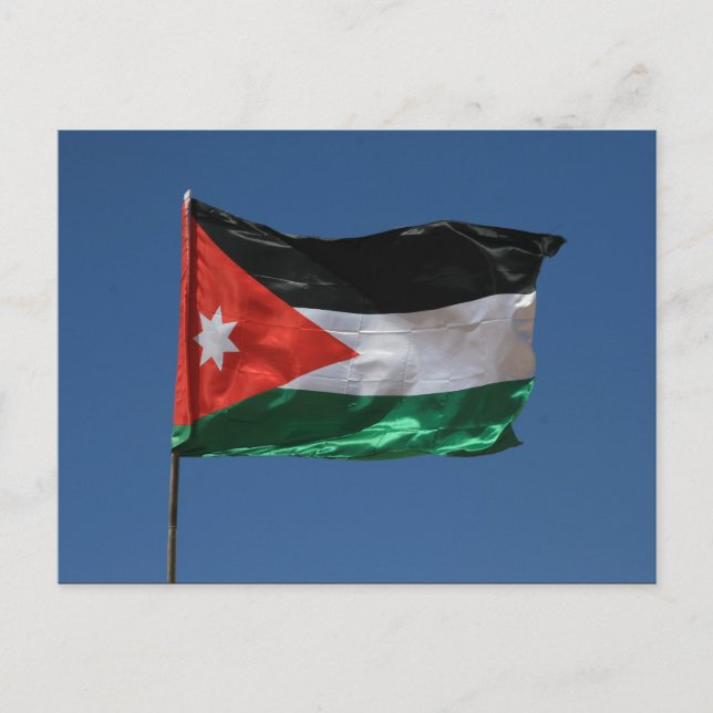 jordanische Flagge Postkarte (Vorderseite)