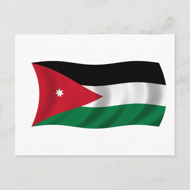 jordanische Flagge Postkarte (Vorderseite)