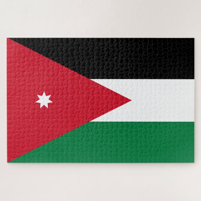 jordanische Flagge Puzzle (Horizontal)