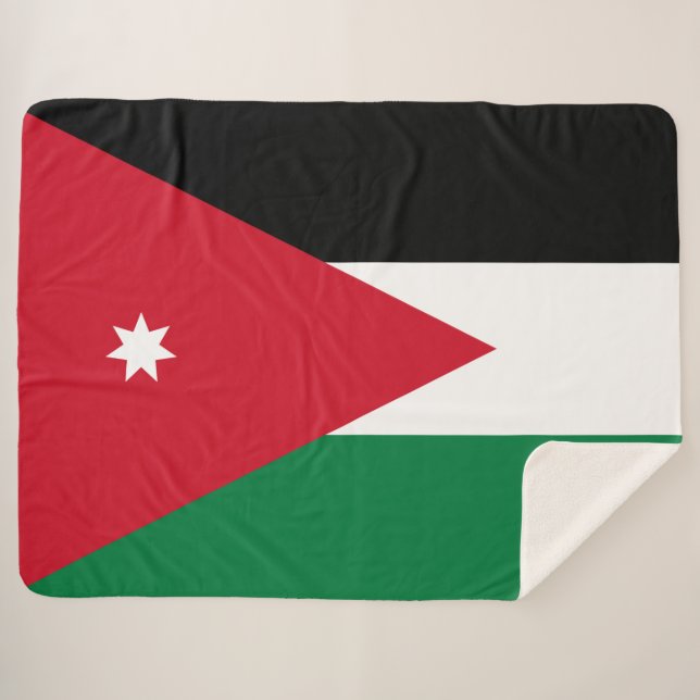 jordanische Flagge Sherpadecke (Vorderseite (Horizontal))