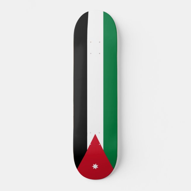 jordanische Flagge Skateboard (Vorderseite)