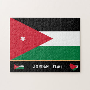 Jordanische Flagge und jordanisches Land / Jordani Puzzle