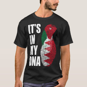 Jordanische und bahrainische DNA-Erbe-Flagge gemis T-Shirt