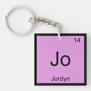Jordyn Name Chemistry Element Periodic Table Schlüsselanhänger