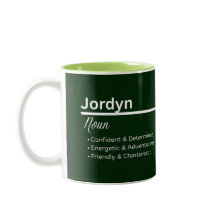 Jordyn Personalisierter Name Kaffeebecher