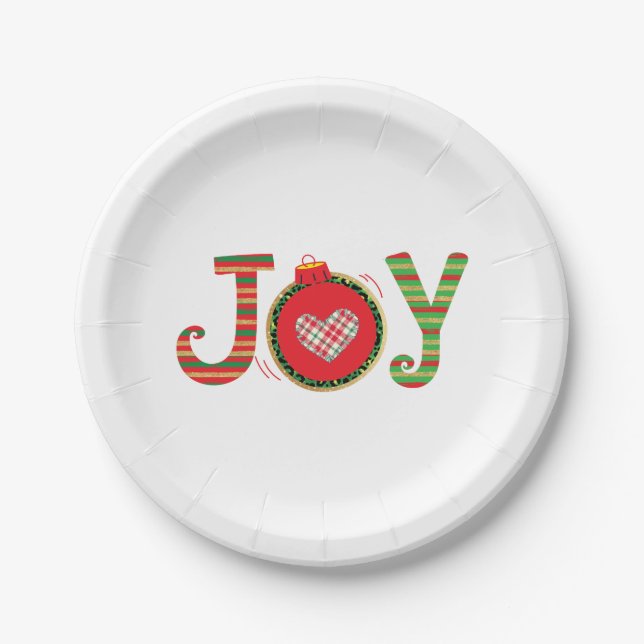 Jored Green Weihnachtsfeiertag Pappteller (Vorderseite)