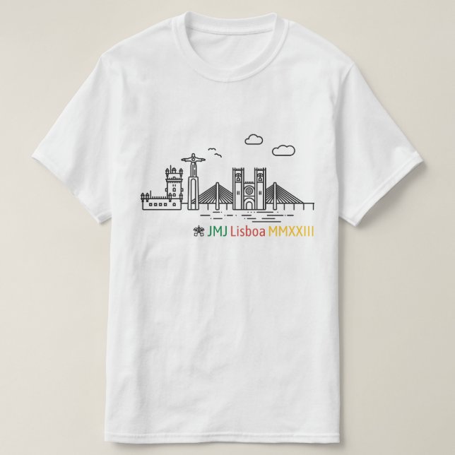 Jornada Mundial da Juventude Lisboa 2023 T-Shirt (Design vorne)
