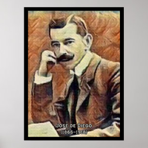 José de Diego Puerto-ricanische Unabhängigkeitskun Poster