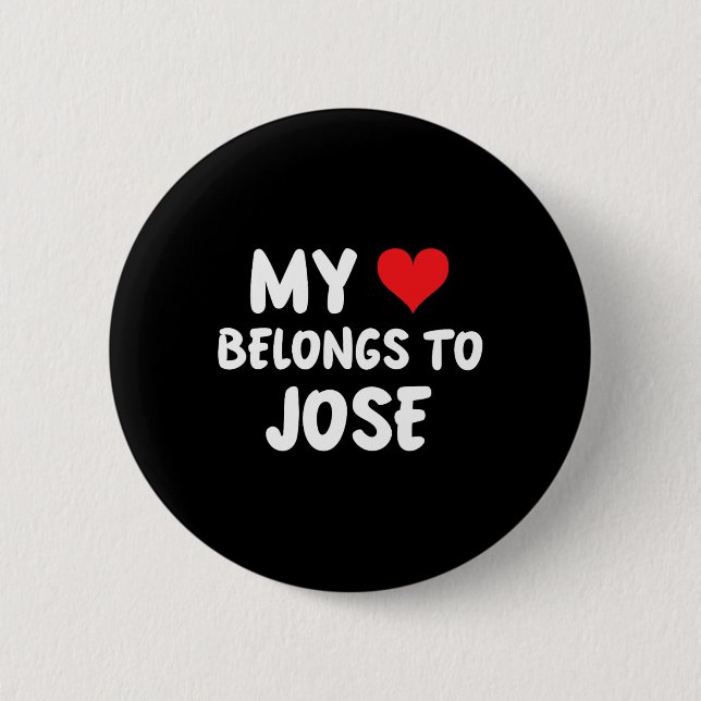 Jose - Mein Herz gehört Jose - Liebe  Button (Vorderseite)