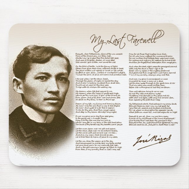Jose Rizal mein letzter Abschied Mousepad (Vorne)