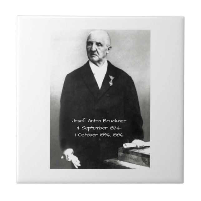 Josef Anton Bruckner 1886 Fliese (Vorderseite)