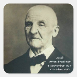 Josef Anton Bruckner Quadratischer Aufkleber