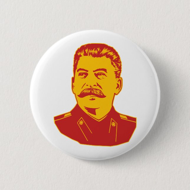 Josef Stalin Porträt Button (Vorderseite)