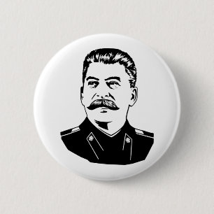Josef Stalin Porträt Button