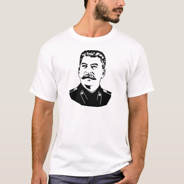 Josef Stalin Porträt T-Shirt (Vorderseite)