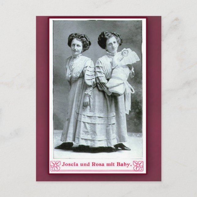 Josefa und Rosa Circus Performers auf Karten (Vorderseite)