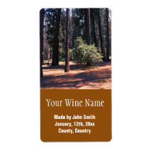 Josemiter Wald Wälder braunen Weinetiketten.