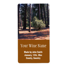 Josemiter Wald Wälder braunen Weinetiketten.