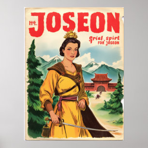 Joseon Female Warrior Art - Koreanische Geschichte Poster