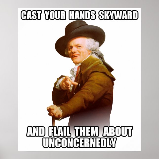 Josepf Ducreux Rap Hands Skyward Poster (Vorne)