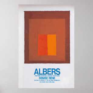 Joseph Albers 1968 Ausstellungsplakat Abstrakte Ku Poster